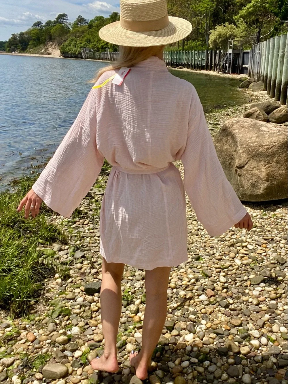 ESMARA Soft Pink Cotton Belted Robe/Kimono! 🐚